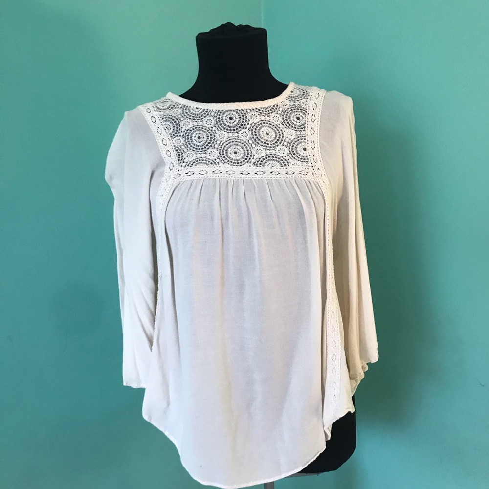 Off white flow top